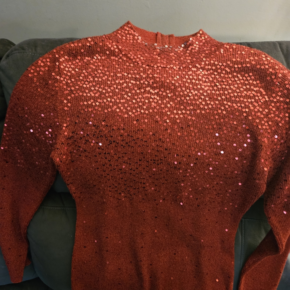 Red Sequin Sweater